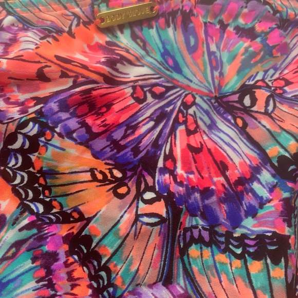 2 pcs NWT Body Glove Fly Ivy Strappy Top + Lace Hipster Bottom Butterfly Print - Picture 12 of 16